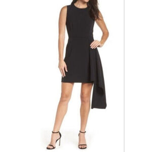 Chelsea28 Black Asymetrical A-Line Dress Size 14 EUC